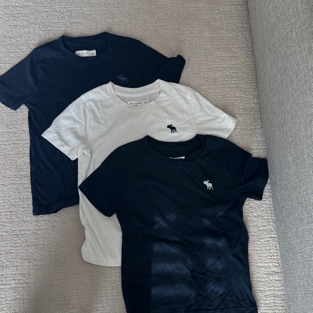 Abercrombie Kids Navy and White Tees